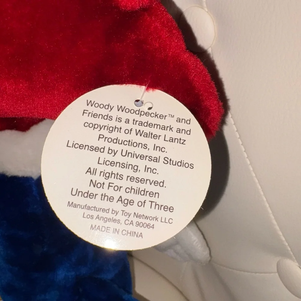 Plush Plushy Stuffed Woody Woodpecker 2001 Toy Network15”